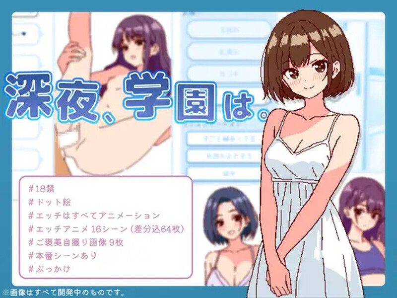 【爆款SLG/像素动态/PC】深夜学园 深夜、学園は。 Ver1.1.0 官方中文版 [PC]-比心acgn